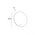Forlight Lizz Round LED Mirror - 21W LED 4000K ON-OFF DE-0176-ESP