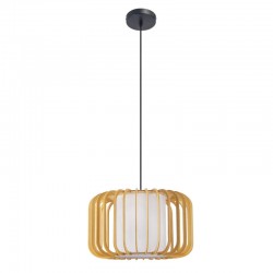 VIVA Pendant Light E27 - Black and Light Wood Finish DE-0179-NAT