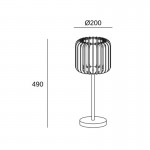 VIVA DE-0200-NAT Table Lamp - Black and Light Wood Finish VIVA DE-0200-NAT Table Lamp - Black and Light Wood Finish