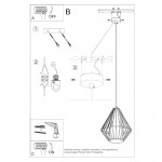 Sollux Pendant lamp DEMI black