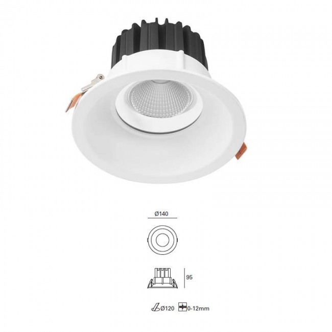 FORLIGHT Dorit Ø140mm LED Downlight - TC-0349-BLA FORLIGHT Dorit Ø140mm LED Downlight - TC-0349-BLA