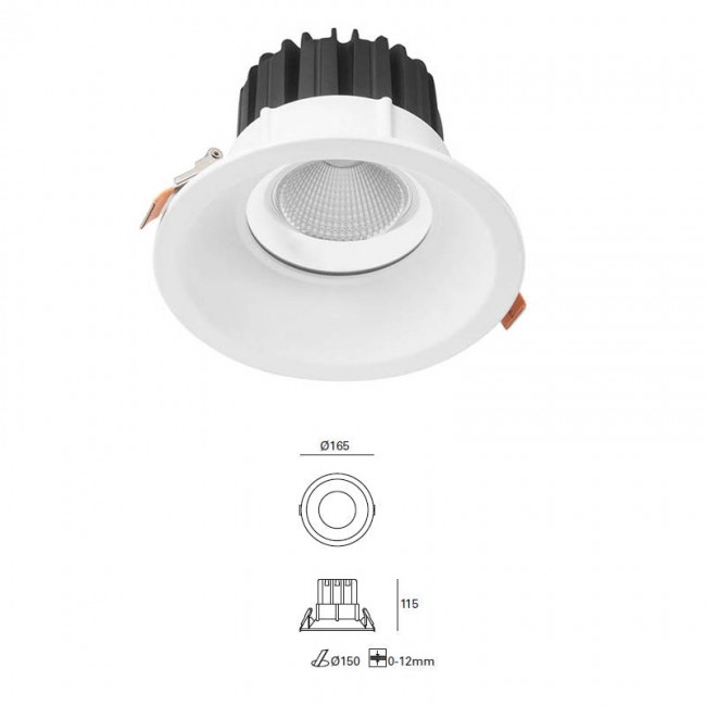 FORLIGHT Dorit Ø166mm LED Downlight - TC-0350-BLA FORLIGHT Dorit Ø166mm LED Downlight - TC-0350-BLA