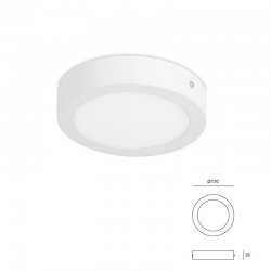 FORLIGHT Easy Surface 12.2W LED ceiling light - TC-0160-BLA