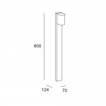 LEDS C4 Eko Standard Bollard 6.1W 3000K Fir Green – 55-E122-E3-CL