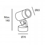 FORLIGHT Eleve IP65 Outdoor Spotlight - PX-0366-NEG