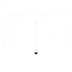 FENDA E27 pendant, white, without canopy, without shade, open cable