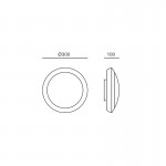 FORLIGHT Ford Round IP65 E27 outdoor ceiling light - PX-1801-BLA