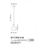 SILLUX Granada Glass Pendant Light SP7/294A