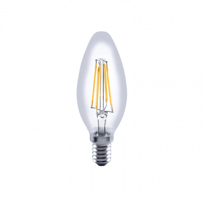 Integral LED 4.2W Omni Filament Candle Lamp, 2700K, 470lm, B15, Clear, Dimmable ILCANDE14D050