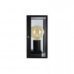 OUTDOOR DECORATIVE WALL LIGHT CONTEMPORARY LANTERN IP44 FOR 1xE27 BLACK INTEGRAL