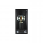 OUTDOOR DECORATIVE WALL LIGHT CONTEMPORARY LANTERN IP44 FOR 1xE27 BLACK INTEGRAL