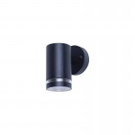 OUTDOOR STAINLESS STEEL DOWN WALL LIGHT IP65 1xGU10 BLACK