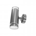 OUTDOOR STAINLESS STEEL UP AND DOWN WALL LIGHT IP65 2xGU10