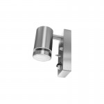 OUTDOOR STAINLESS STEEL DOWN WALL LIGHT PIR IP54 1x GU10