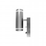 OUTDOOR STAINLESS STEEL UP AND DOWN WALL LIGHT PIR IP54 2 x GU10