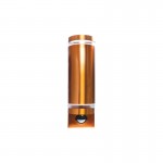 OUTDOOR STAINLESS STEEL UP AND DOWN WALL LIGHT PIR IP54 2 x GU10 COPPER