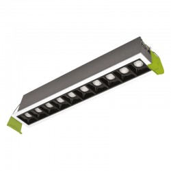 TRACELUX 20W 10 LIGHT 3000K 45MM WIDTH RECESSED LINEAR DOWNLIGHT