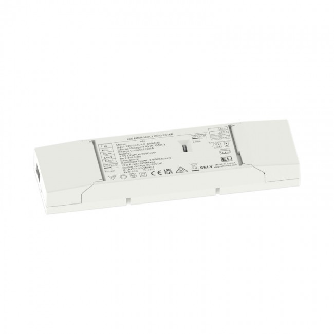 EMERGENCY CONVERSION KIT 2.5W 20-90VDC 3HR WITH REMOTE LED INDICATOR SELF TEST