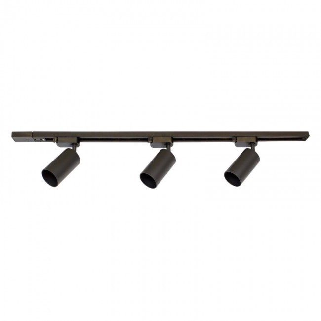 3FT Single Circuit Track Lighting Kit with 3 GU10 Spotlights - Black Finish