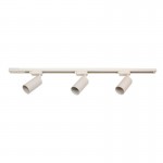 3FT Single Circuit Track Lighting Kit with 3 GU10 Spotlights - White Finish