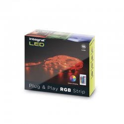 RGB PLUG AND PLAY LED STRIP KITS IP20 10M(2x5M) 4.5W/M 30LED/M 10MM WIDTH 120 BEAM BOX PACK WITH IR CONTROLLER UK PLUG