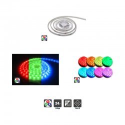 INTEGRAL LED 24V RGB Strip IP67 5m x 12mm Colour Changing 8.64W per metre