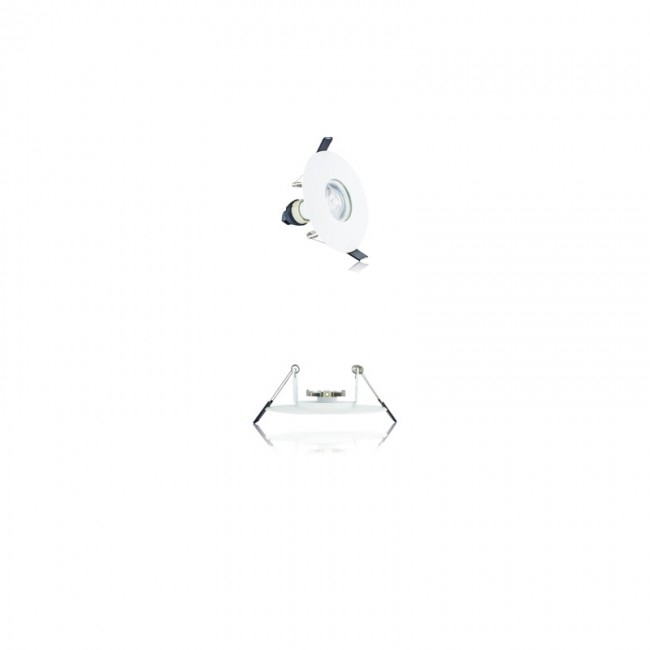 INTEGRAL LED Evofire 70mm-100mm cut-out Fire Rated Downlight Round White with GU10 Holder