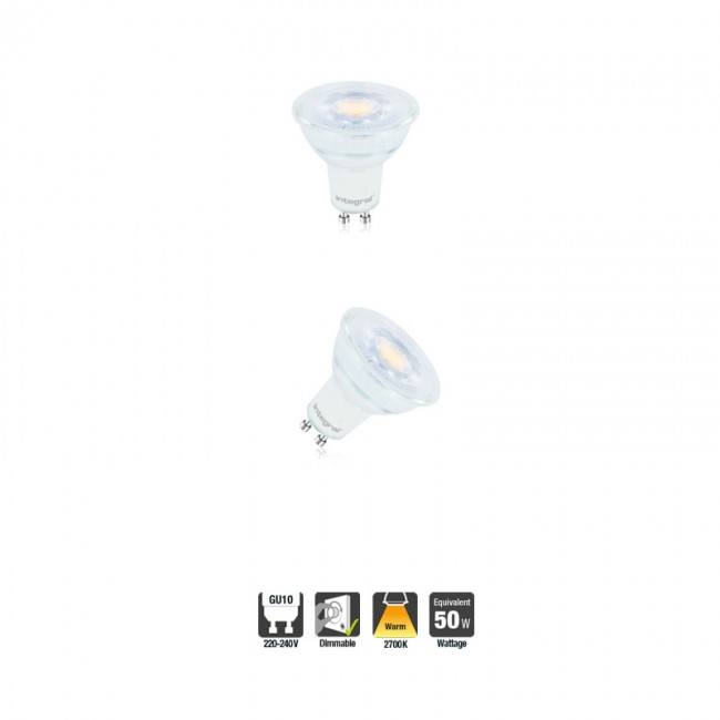 INTEGRAL LED GU10 Glass PAR16 5.6W (50W) 2700K 400lm Dimmable Lamp