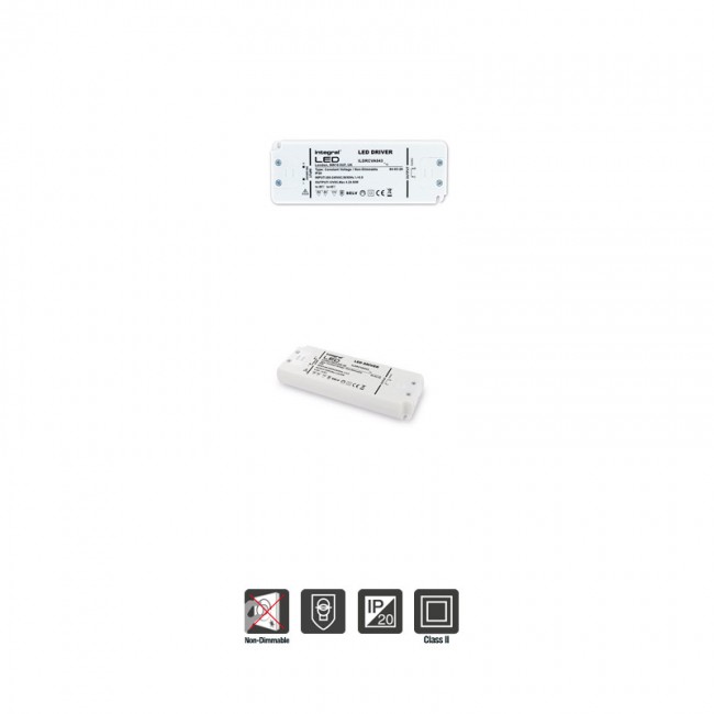 INTEGRAL LED IP20 50W Constant Voltage LED Driver, 200-240VAC to 12VDC, Non-Dimmable