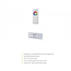 INTEGRAL LED RF Wireless RGBW Receiver with Touch and Button Remote Controller