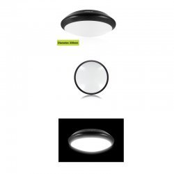 INTEGRAL LED Tough-Shell+ Bulkhead (Black) 24W 4000K 2400lm IK10 with integrated 3hr Emergency Function