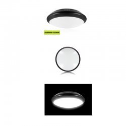 INTEGRAL LED Tough-Shell+ Bulkhead (Black) 24W 4000K 2500lm IK10