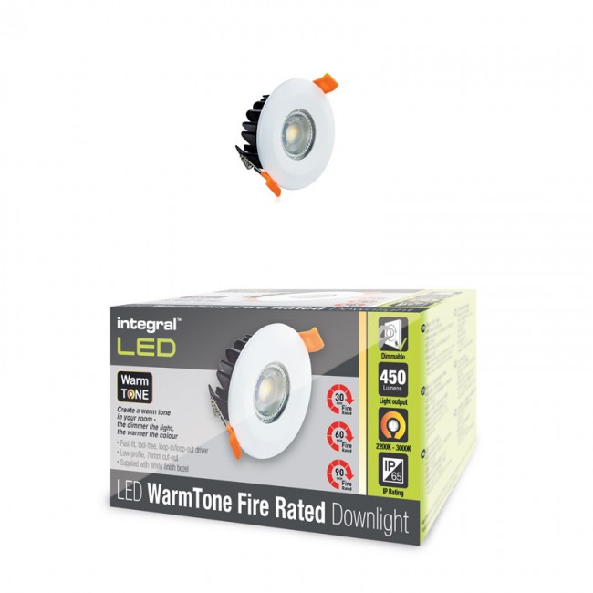 INTEGRAL LED WarmTone Fire Rated Downlight ILDLFR70G001
