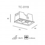 Forlight JIM 3.9W LED Recessed downlight TC-0119-BLA Forlight JIM 3.9W LED Recessed downlight TC-0119-BLA