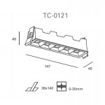 Forlight JIM 10.3W LED Recessed downlight TC-0121-BLA Forlight JIM 10.3W LED Recessed downlight TC-0121-BLA
