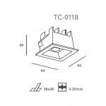 Forlight JIM 2.3W LED Recessed downlight TC-0118-BLA Forlight JIM 2.3W LED Recessed downlight TC-0118-BLA