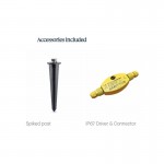 LEDSC4 Juncus 15.2W LED garden spike light IP66 - twin head 10-E018-J6-CL