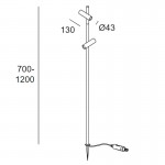 LEDSC4 Juncus 15.2W LED garden spike light IP66 - twin head 10-E018-J6-CL