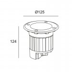 LEDS-C4 Kay ø125mm LED Ground Light 55-E011-CA-CL