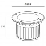 LEDS-C4 Kay ø185mm LED Ground Light 55-E020-CA-CL