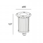 LEDS-C4 Kay ø80mm LED Ground Light 55-E010-CA-CL