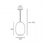 Kea glass pendant light