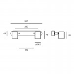 FORLIGHT Keeper Double spotlight - DE-0480-BLA FORLIGHT Keeper Double spotlight - DE-0480-BLA