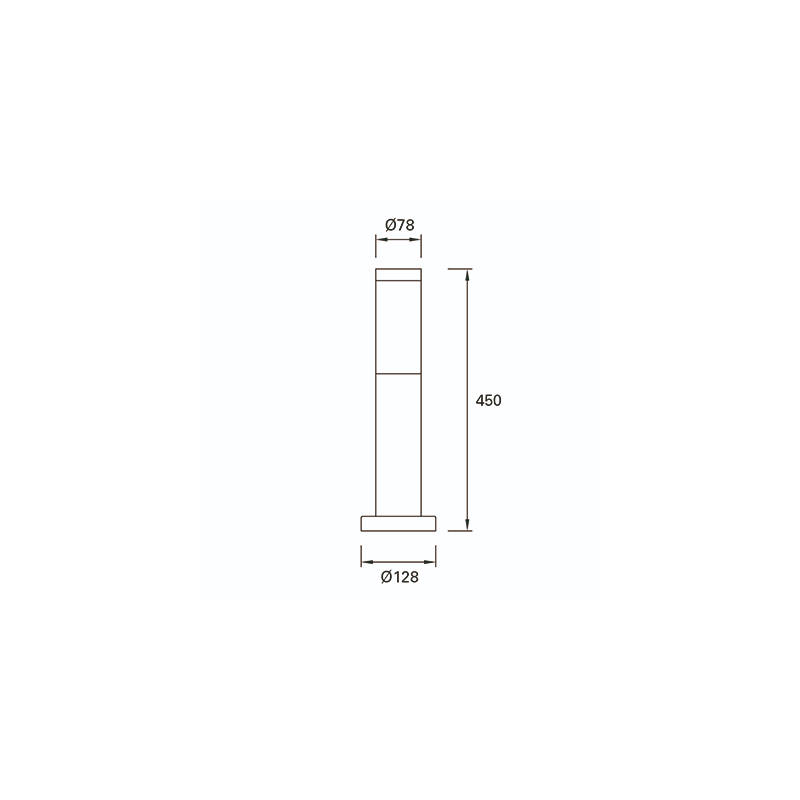 FORLIGHT Koral 450mm IP55 E27 outdoor bollard light - PX-0099-INO