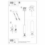Sollux Pendant lamp LAGOS 1 white