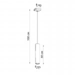 Sollux Pendant lamp LAGOS 1 white