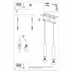 Sollux Pendant lamp LAGOS 2 white