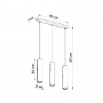 Sollux Pendant lamp LAGOS 3 white