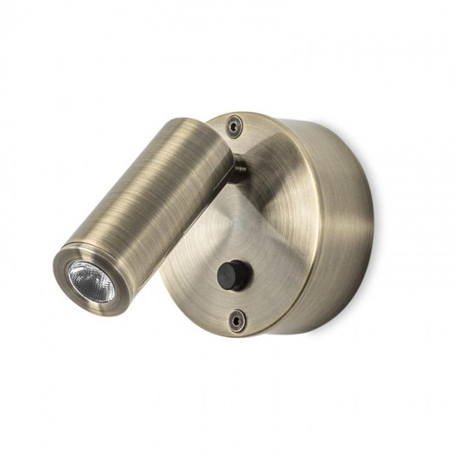 LEDS-C4 IVY 2.2W ADJUSTABLE LED WALL LIGHT, ANTIQUE BRASS, 05-2706-E4-E4V1