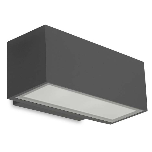 LEDS-C4 AFRODITA 17.5W OUTDOOR LED WALL LIGHT IN URBAN GREY